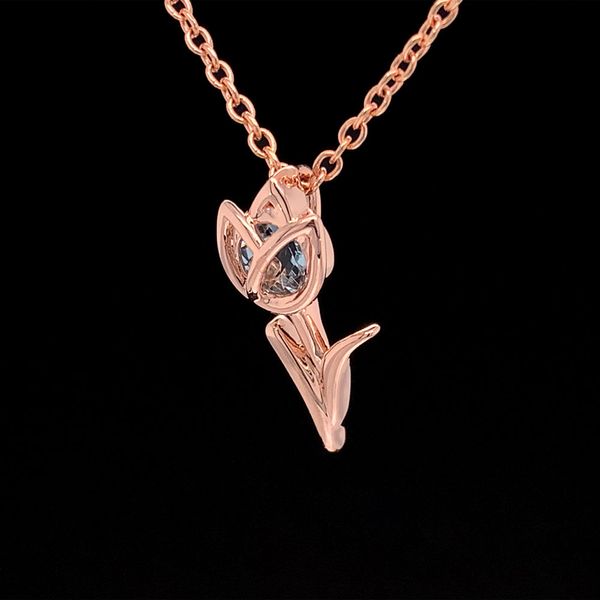 Aquamarine Tulip Pendant Image 3 Geralds Jewelry Oak Harbor, WA