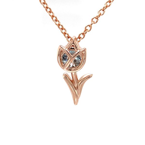 Aquamarine Tulip Pendant Image 4 Geralds Jewelry Oak Harbor, WA