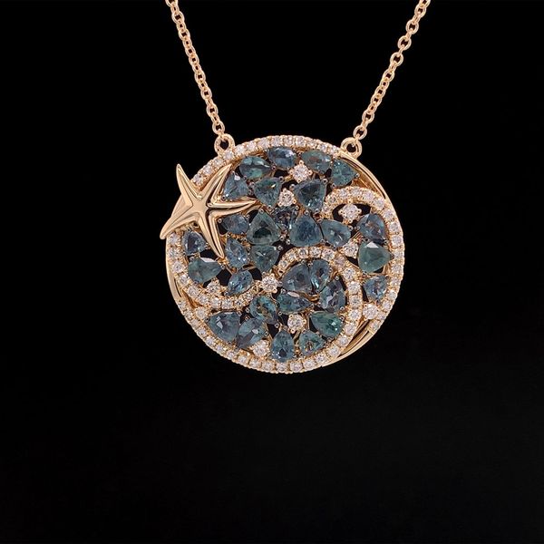 Alexandrite, Sea Star And Diamond Waves Station Necklace Geralds Jewelry Oak Harbor, WA