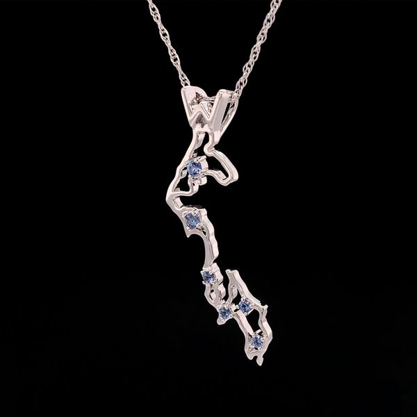 Custom Whidbey Island Outline Yogo Pendant Image 2 Geralds Jewelry Oak Harbor, WA