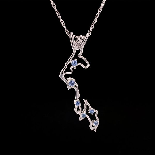 Custom Whidbey Island Outline Yogo Pendant Image 3 Geralds Jewelry Oak Harbor, WA