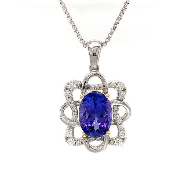 Tanzanite And Diamond Pendant Image 4 Geralds Jewelry Oak Harbor, WA