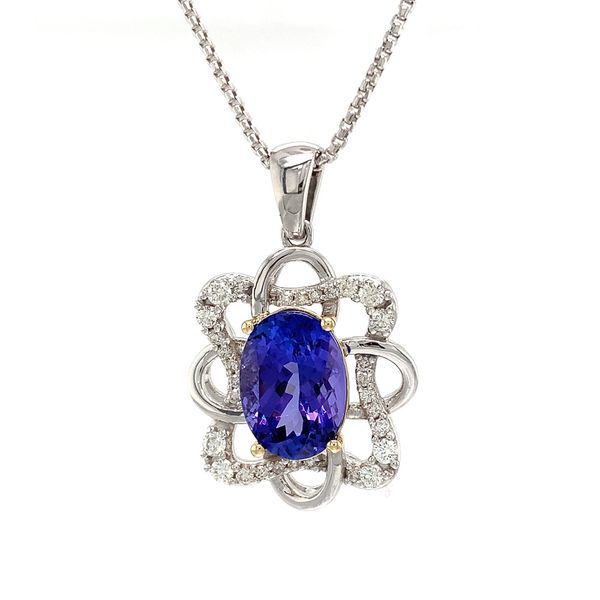 Tanzanite And Diamond Pendant Image 5 Geralds Jewelry Oak Harbor, WA