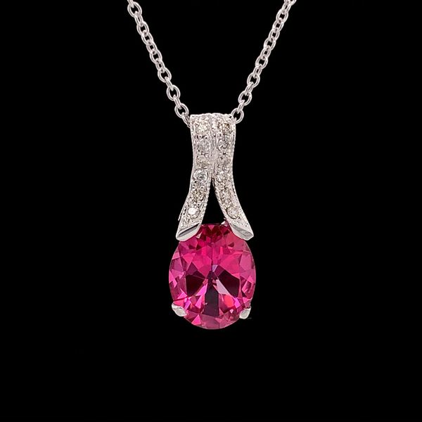Pink Topaz And Diamond Pendant Geralds Jewelry Oak Harbor, WA