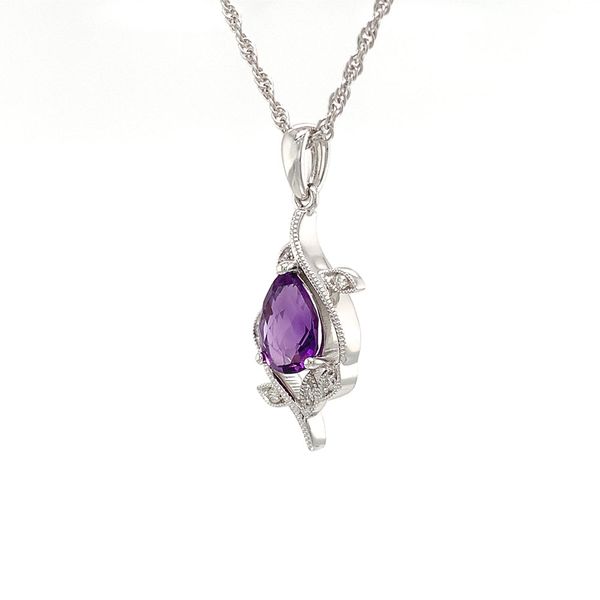 Nature Inspired Amethyst And Diamond Pendant Image 5 Geralds Jewelry Oak Harbor, WA