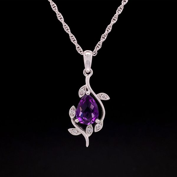 Nature Inspired Amethyst And Diamond Pendant Geralds Jewelry Oak Harbor, WA