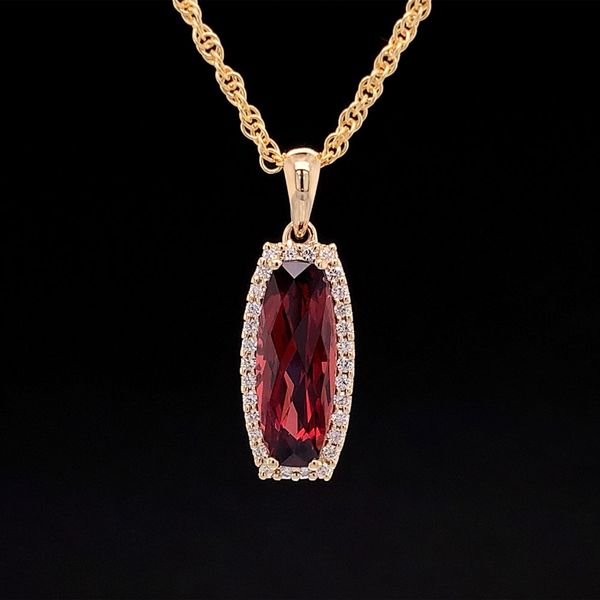 Garnet and Diamond Pendant Geralds Jewelry Oak Harbor, WA