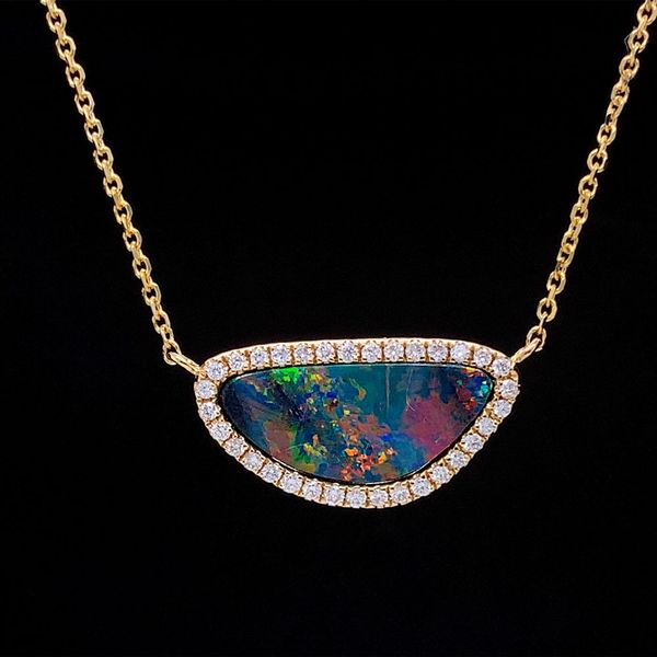 Australian Opal Doublet Starion Necklace Geralds Jewelry Oak Harbor, WA