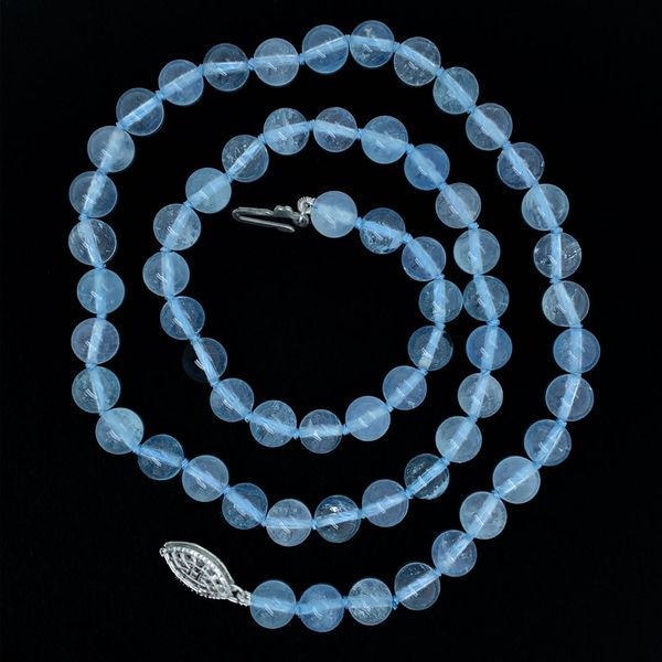 6.5mm Natural Aquamarine Bead Strand Image 2 Geralds Jewelry Oak Harbor, WA