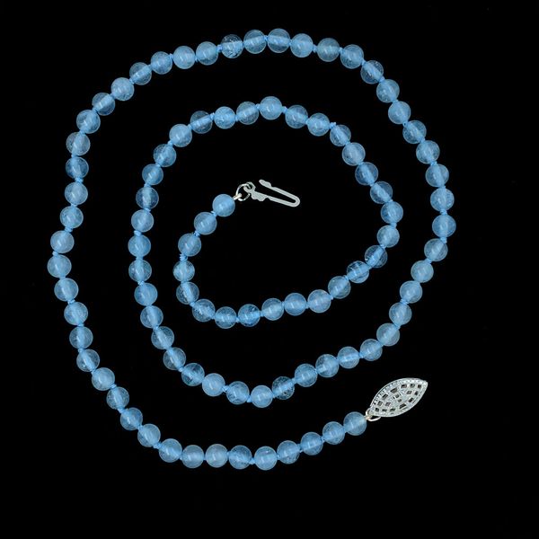 4.5Mm Natural Aquamarine Bead Strand Image 2 Geralds Jewelry Oak Harbor, WA
