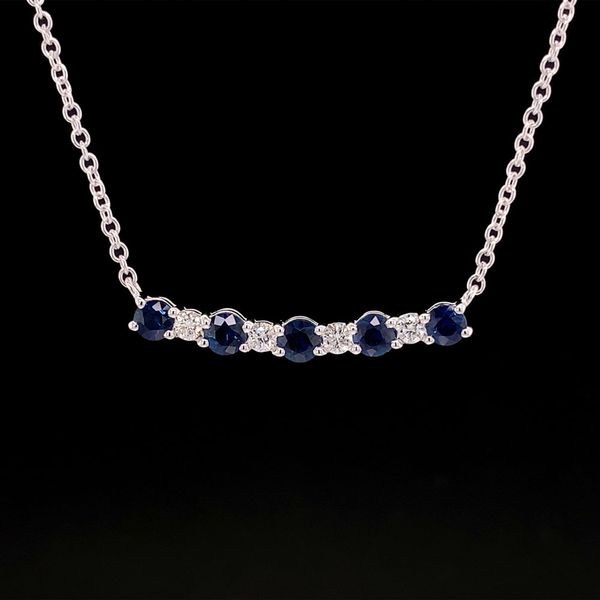 Alternating Sapphire And Diamond Nine Stone Necklace Geralds Jewelry Oak Harbor, WA