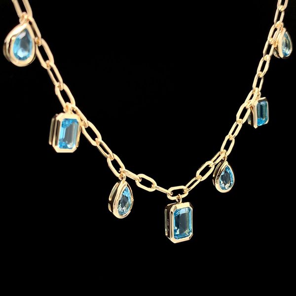 Swiss Blue Topaz Stationary Necklace Image 2 Geralds Jewelry Oak Harbor, WA