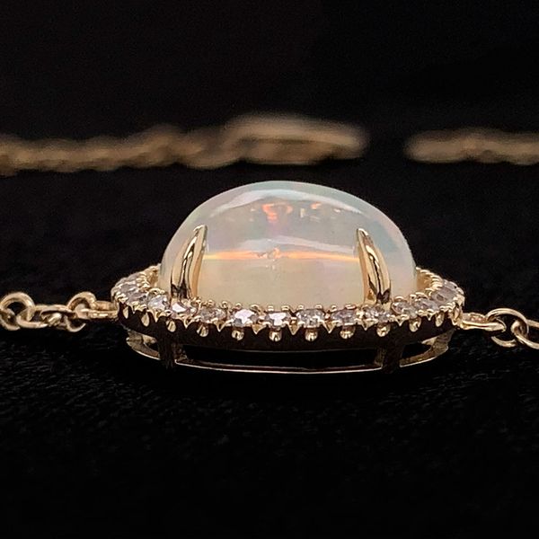 Etiopian Opal And Diamond Station Bracelet Image 3 Geralds Jewelry Oak Harbor, WA