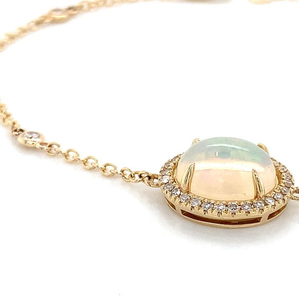 Etiopian Opal And Diamond Station Bracelet Image 5 Geralds Jewelry Oak Harbor, WA