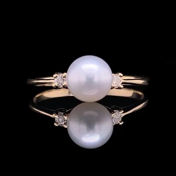 Freshwater Cultured Pearl and Diamond  Ring Geralds Jewelry Oak Harbor, WA