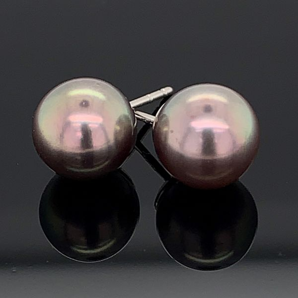 8mm Black Cultured Pearl Earrings Geralds Jewelry Oak Harbor, WA