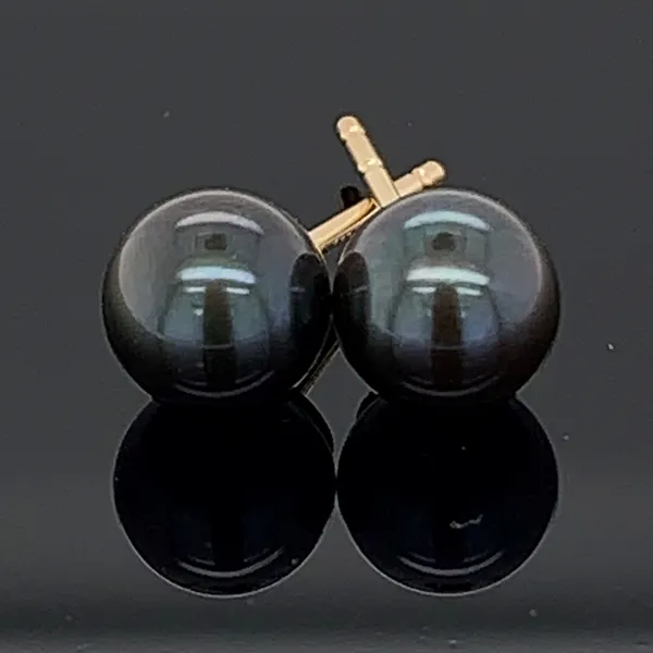 6mm Grey/Black Akoya Pearl Stud Earrings Geralds Jewelry Oak Harbor, WA