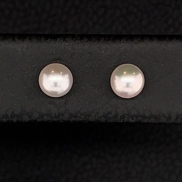 4Mm Cultured Pearl Stud Earrings Image 2 Geralds Jewelry Oak Harbor, WA