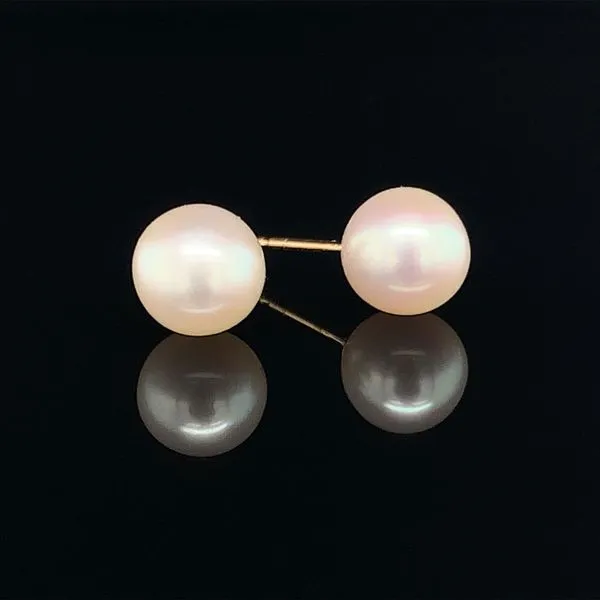 7mm Cultured Pearl Stud Earrings Geralds Jewelry Oak Harbor, WA