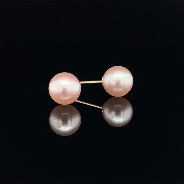 5mm-5.9mm Cultured Blush/Light Pink Pearl Stud Earrings Geralds Jewelry Oak Harbor, WA