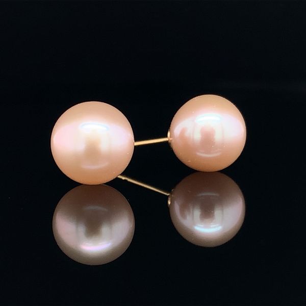 8mm-8.9mm Blush/Light Pink Cultured Pearl Earrings Geralds Jewelry Oak Harbor, WA