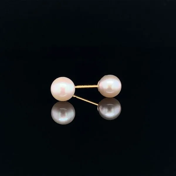 4mm-4.9mm Gray Cultured Pearl Stud Earrings Geralds Jewelry Oak Harbor, WA