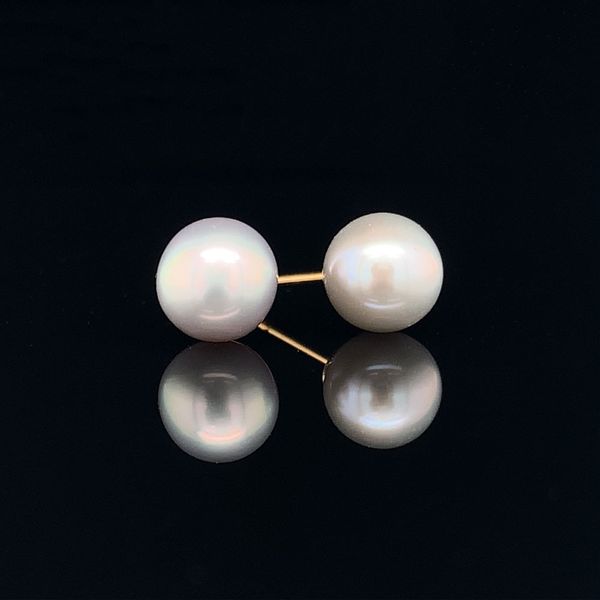 6mm-6.9mm Cultured Gray Pearl Stud Earrings Geralds Jewelry Oak Harbor, WA