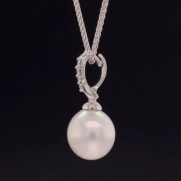 South Sea Pearl And Diamond Enhancer Pendant Image 3 Geralds Jewelry Oak Harbor, WA