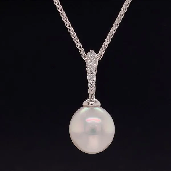 South Sea Pearl And Diamond Enhancer Pendant Geralds Jewelry Oak Harbor, WA