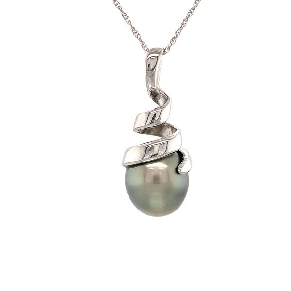 Tahitian Pearl and White Gold Pendant Image 4 Geralds Jewelry Oak Harbor, WA