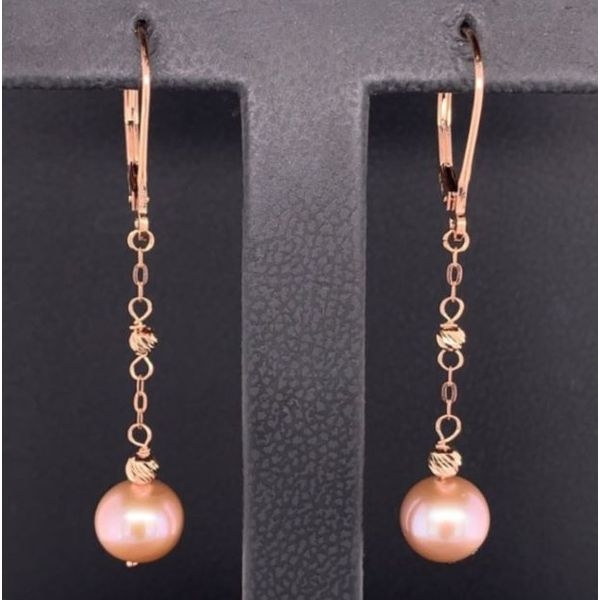Freshwater Natural Pink Pearl Dangle Earrings Geralds Jewelry Oak Harbor, WA