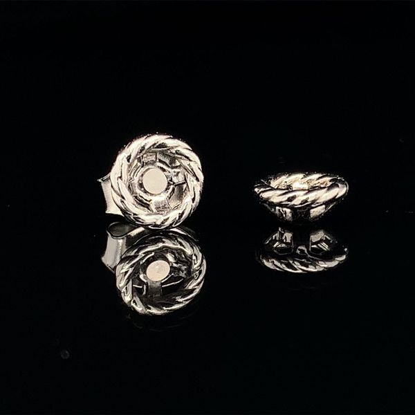 14K White Gold Rope Style Earring Jackets Image 2 Geralds Jewelry Oak Harbor, WA