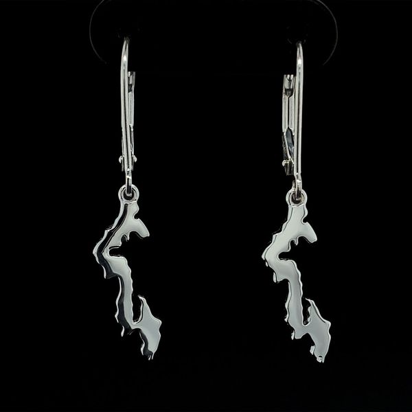 Whidbey Island Earrings in White Gold Image 2 Geralds Jewelry Oak Harbor, WA