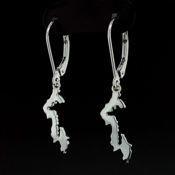 Whidbey Island Earrings in White Gold Geralds Jewelry Oak Harbor, WA