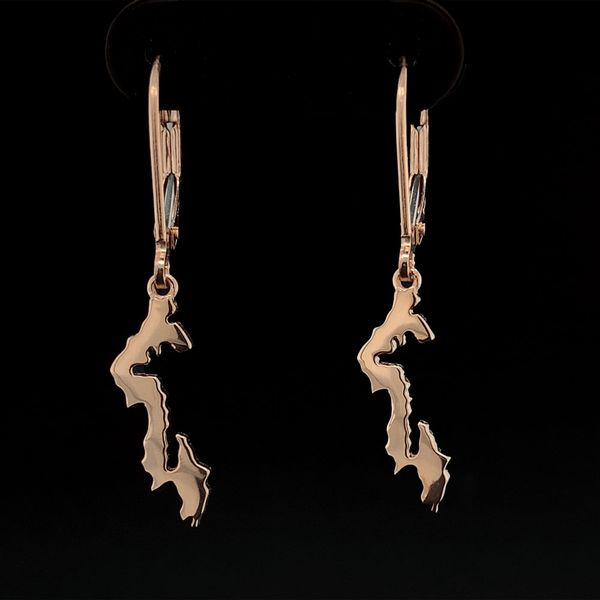 Whidbey Island Earrings in Rose Gold Image 2 Geralds Jewelry Oak Harbor, WA
