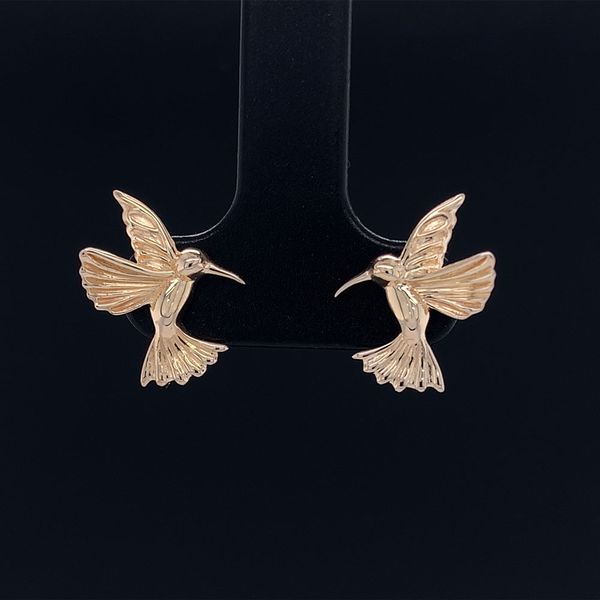 Keith Jack Celtic Gold Hummingbird Stud Earrings Geralds Jewelry Oak Harbor, WA
