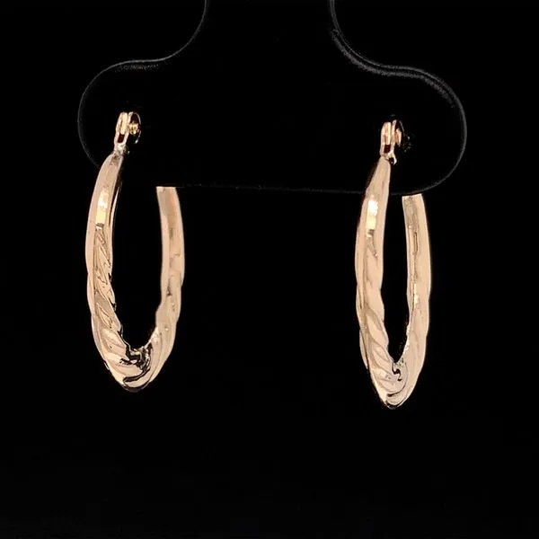 Yellow Gold Rope Hoop Earrings Geralds Jewelry Oak Harbor, WA