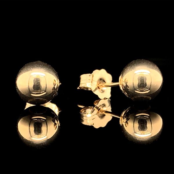 14K Yellow Gold Polished 6Mm Ball Earrings Geralds Jewelry Oak Harbor, WA