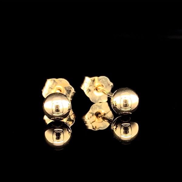 14K Yellow Gold Polished 4Mm Ball Earrings Geralds Jewelry Oak Harbor, WA