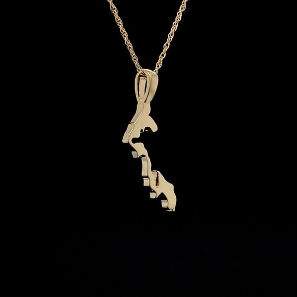 Custom Designed Petite Whidbey Island Pendant in Yellow Gold Image 2 Geralds Jewelry Oak Harbor, WA