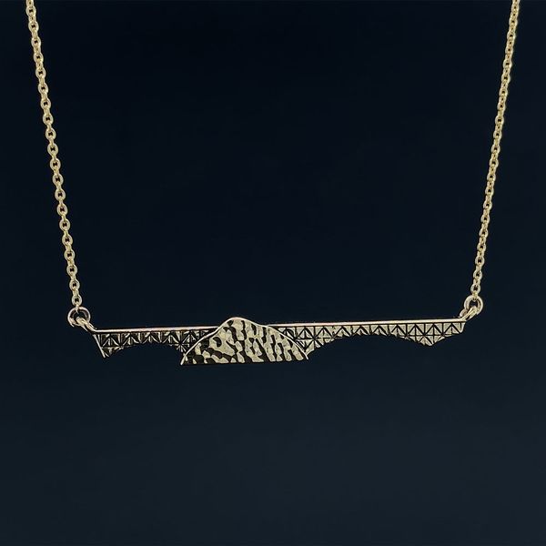 Custom Deception Pass Station Pendant in Yellow Gold Image 2 Geralds Jewelry Oak Harbor, WA
