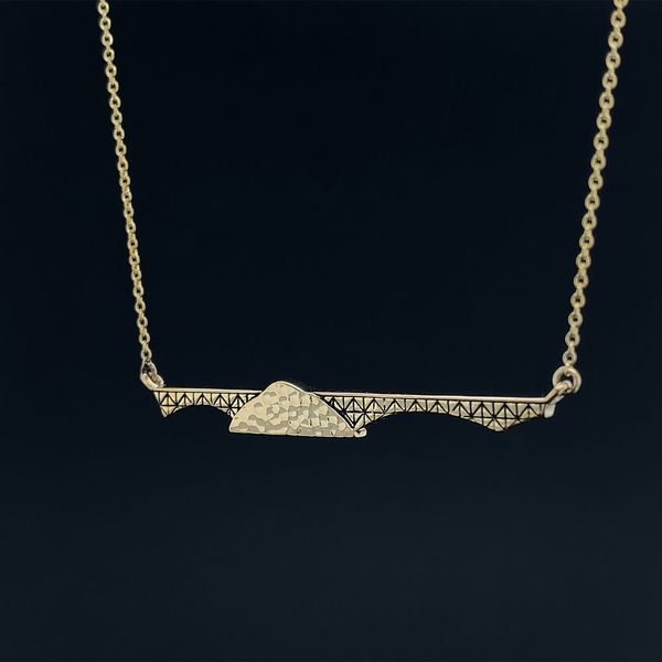 Custom Deception Pass Station Pendant in Yellow Gold Geralds Jewelry Oak Harbor, WA