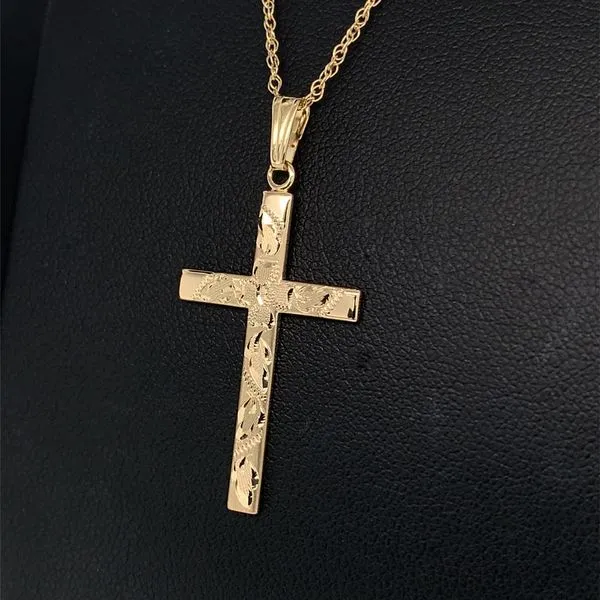 Engraved Cross Pendant Image 2 Geralds Jewelry Oak Harbor, WA