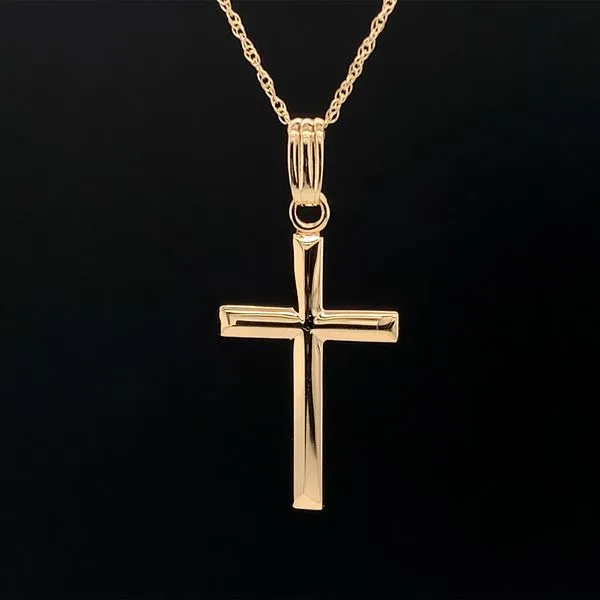 14K Yellow Gold Cross Pendant Image 2 Geralds Jewelry Oak Harbor, WA