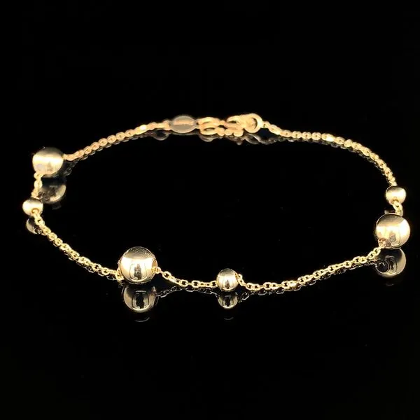 Yellow Gold Bead Bracelet Image 2 Geralds Jewelry Oak Harbor, WA
