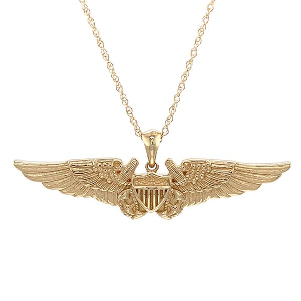 Sweetheart Size NFO Wings Pendant Image 4 Geralds Jewelry Oak Harbor, WA