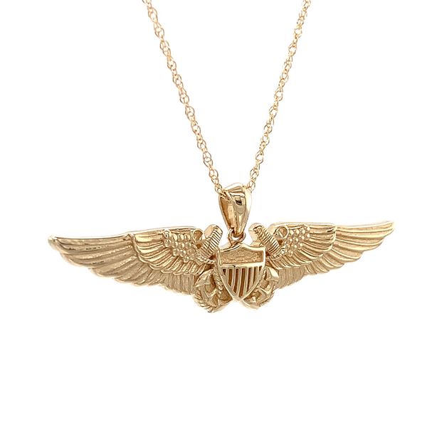 Sweetheart Size NFO Wings Pendant Image 5 Geralds Jewelry Oak Harbor, WA