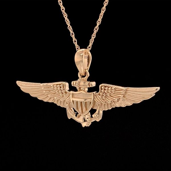 Sweetheart Size Pilot Wings Pendant Image 3 Geralds Jewelry Oak Harbor, WA