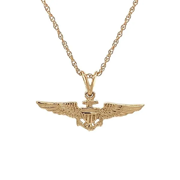 Mini Size Pilot Wings Pendant Image 4 Geralds Jewelry Oak Harbor, WA