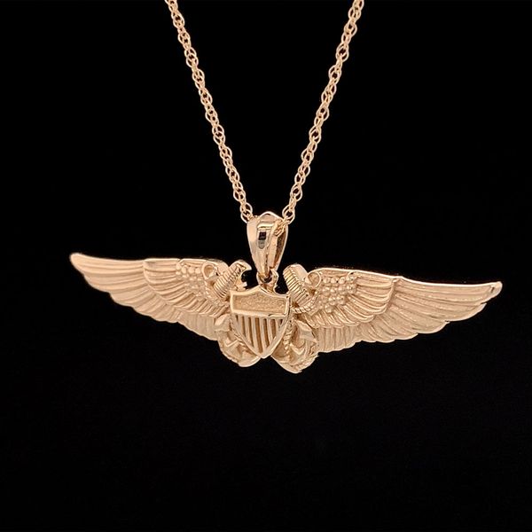 Sweetheart Size NFO Wings Pendant Image 2 Geralds Jewelry Oak Harbor, WA